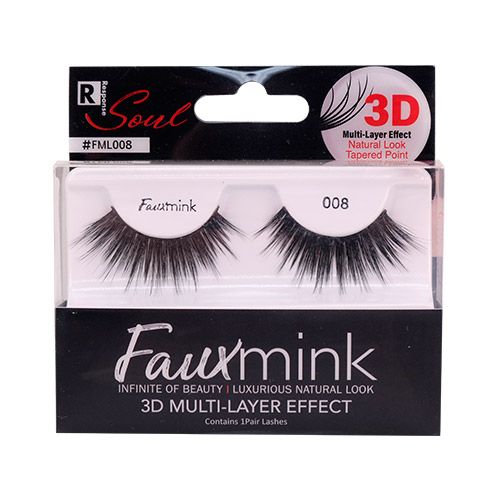 Faux Mink Eyelashes Natural Look Tapered Point 3D Multi Layer Effect - Image 8