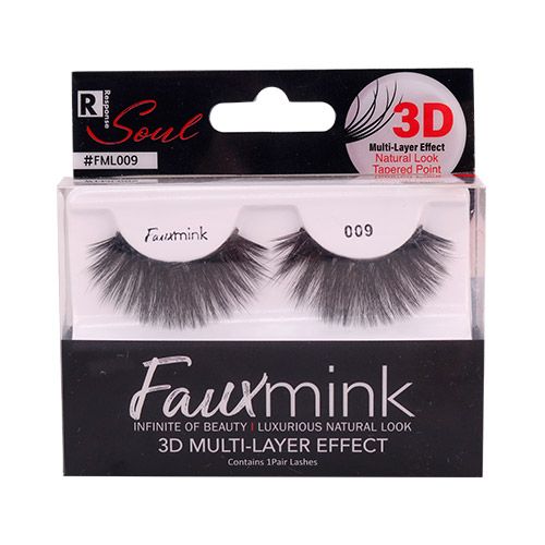 Faux Mink Eyelashes Natural Look Tapered Point 3D Multi Layer Effect - Image 9