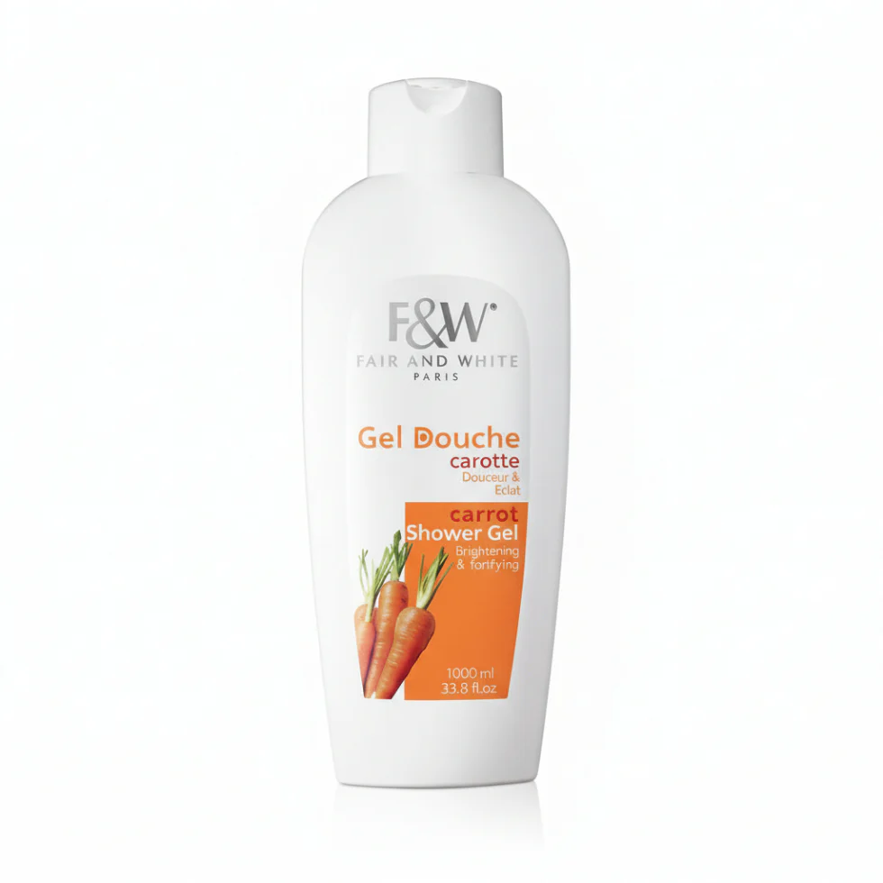 F&W Carrot Shower Gel 1000ml | Brightening Tonifying Glow Skin Wash