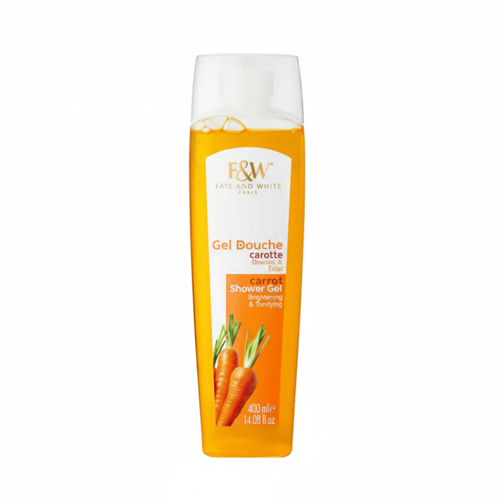 F&W Carrot Shower Gel 400ml | Brightening Tonifying Glow Body Wash