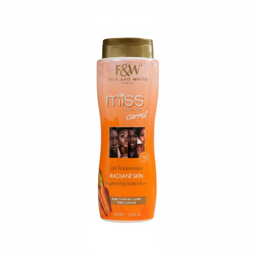 F&W Miss White Carrot Lotion 500ml | Brightening Smooth Glow Body Care