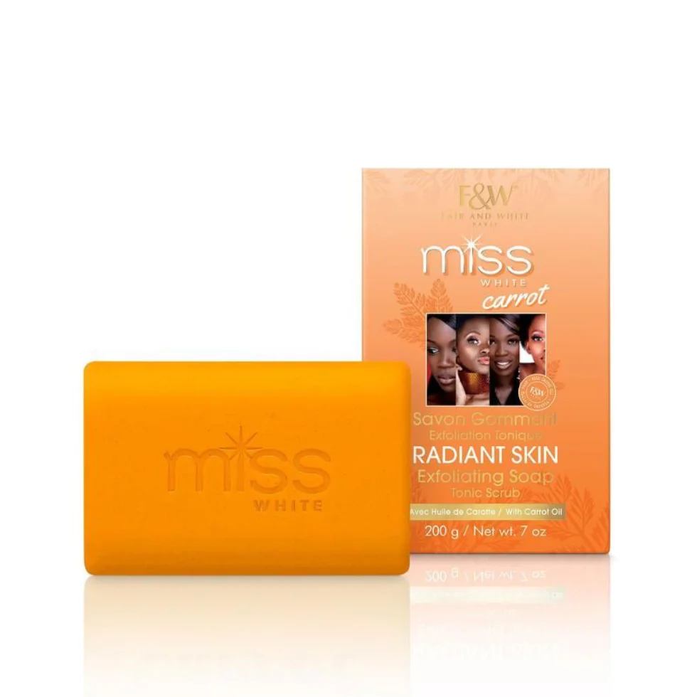 F&W Miss White Carrot Soap Scrub 200g | Exfoliating Bright Smooth Skin