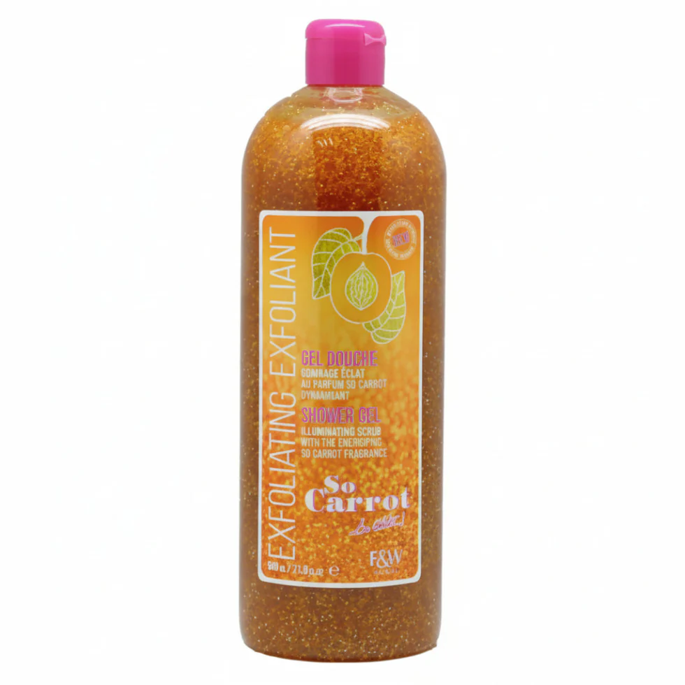 F&W So Carrot Shower Gel 940ml | Exfoliating Smooth Bright Body Wash