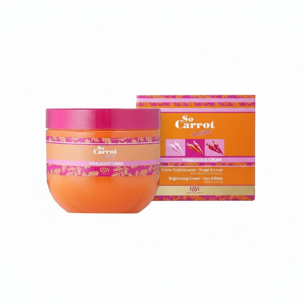 F&W So Carrot Brightening Cream 250ml | Face & Body Glow Moisturizer