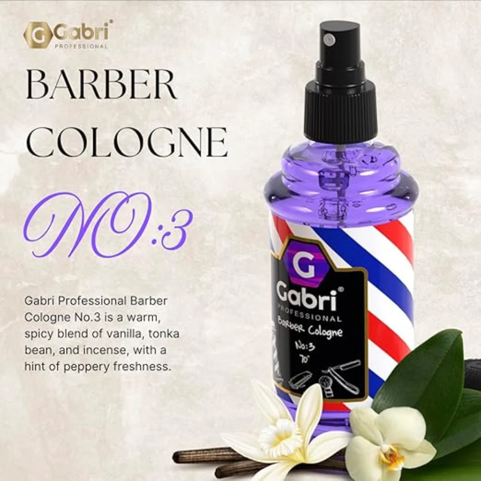 Gabri Barber Cologne No.3 159ml | Warm Spicy Vanilla Aftershave Cologne - Image 3