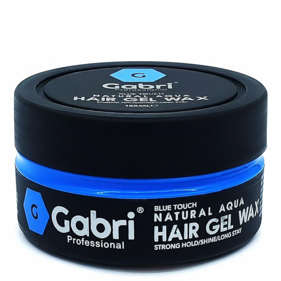 Gabri Aqua Hair Gel Wax Blue Touch 150ml | Strong Hold Shine Styling Wax