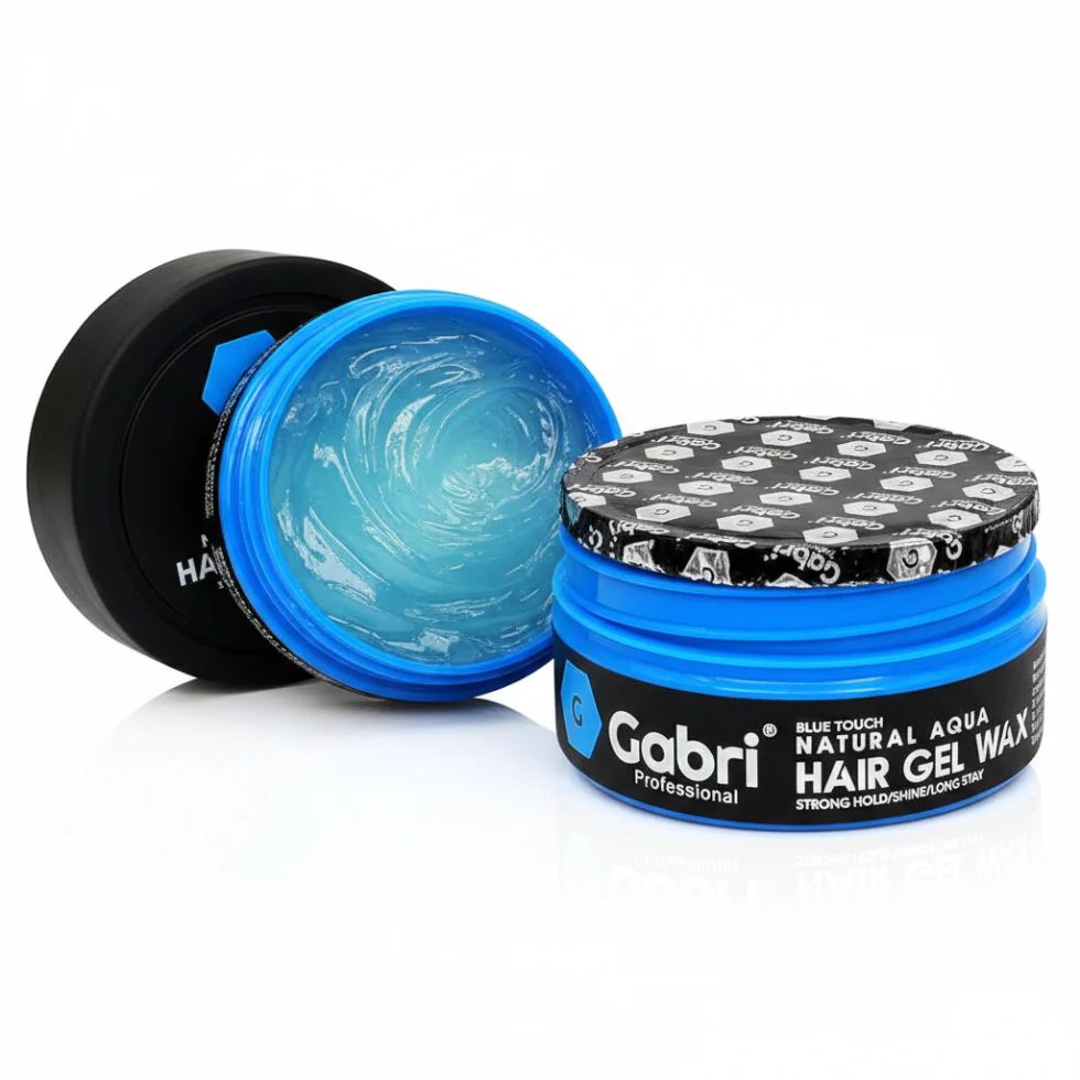 Gabri Aqua Hair Gel Wax Blue Touch 150ml | Strong Hold Shine Styling Wax - Image 2