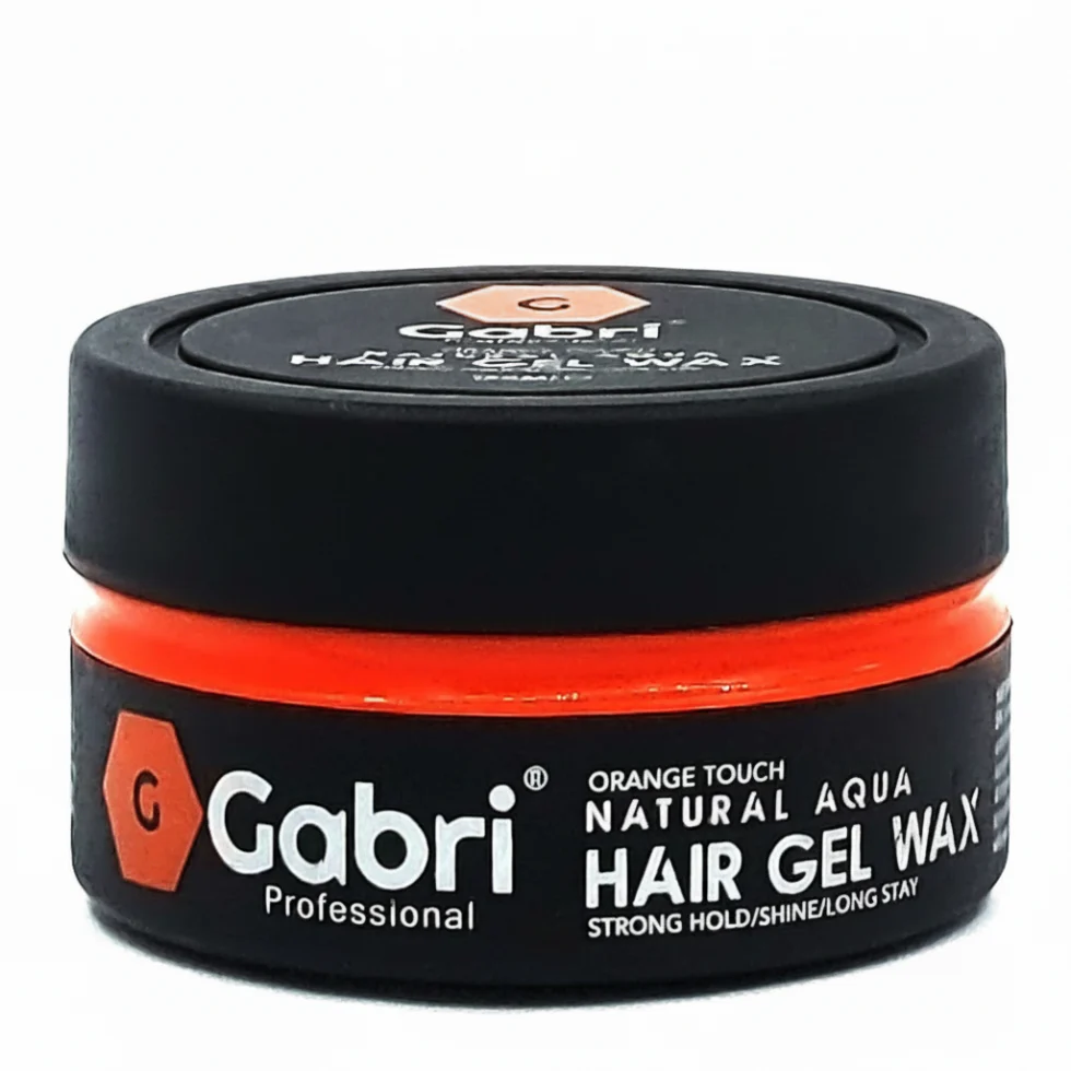 Gabri Aqua Hair Gel Wax Orange Touch 150ml | Strong Hold Shine Styling Wax