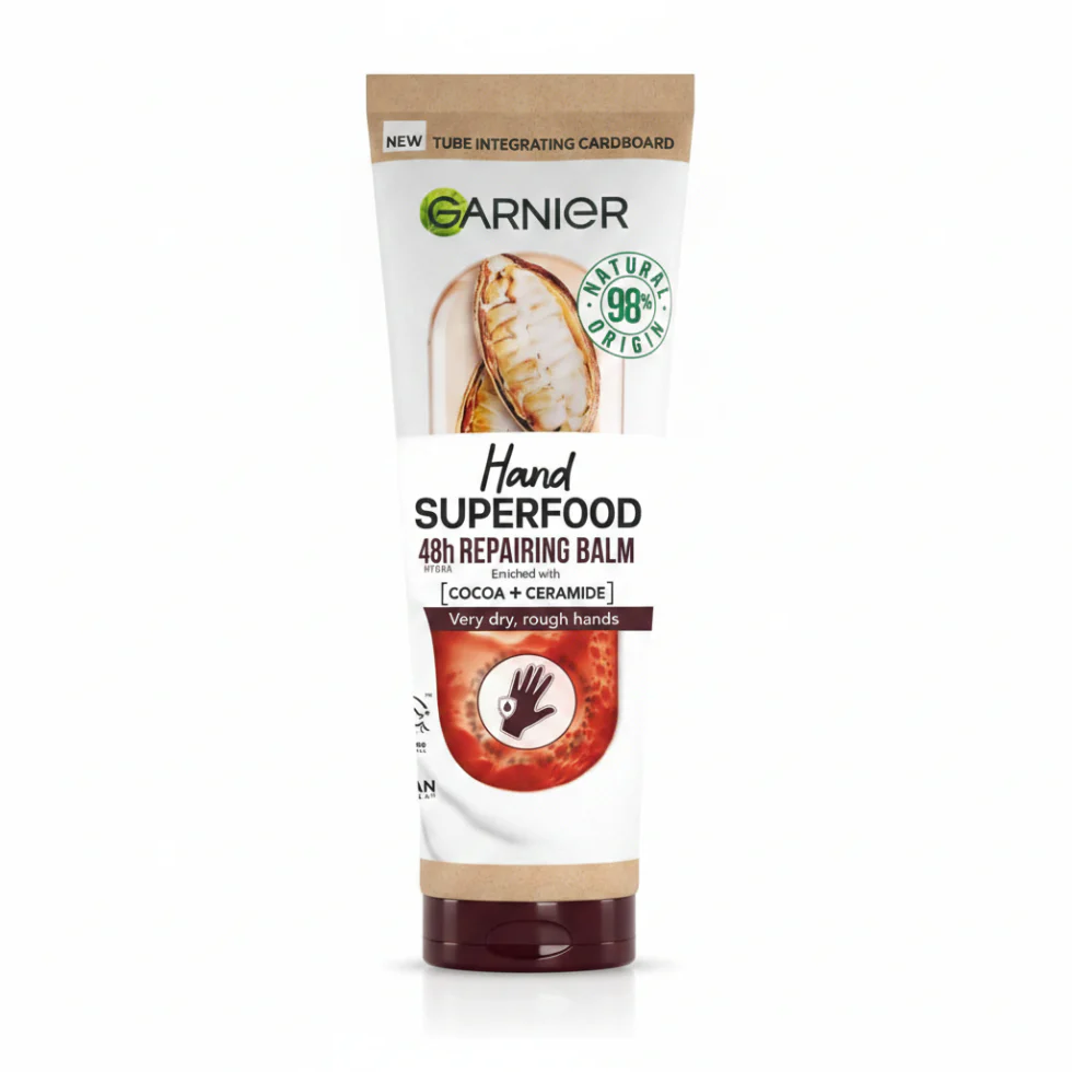 Garnier Hand Superfood Cocoa Hand Cream 75ml | Repair & Deep Nourish