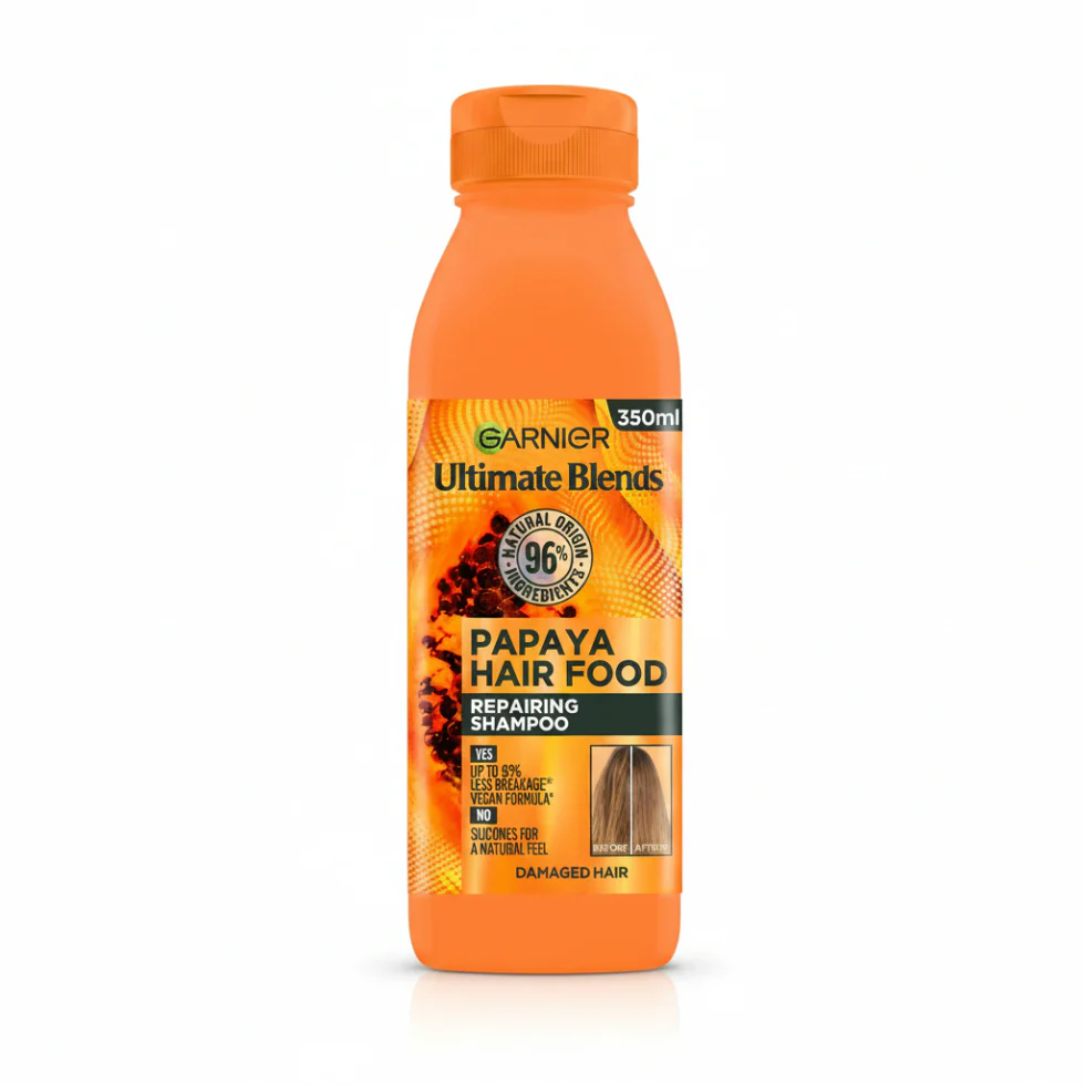 Garnier Papaya Hair Food Shampoo 350ml | Repair & Nourish Hair