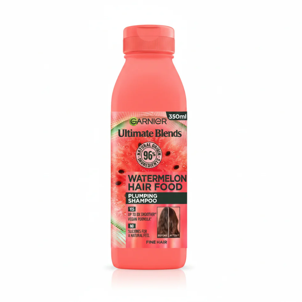 Garnier Watermelon Hair Food Shampoo 350ml | Plump Fine Hair & Shine