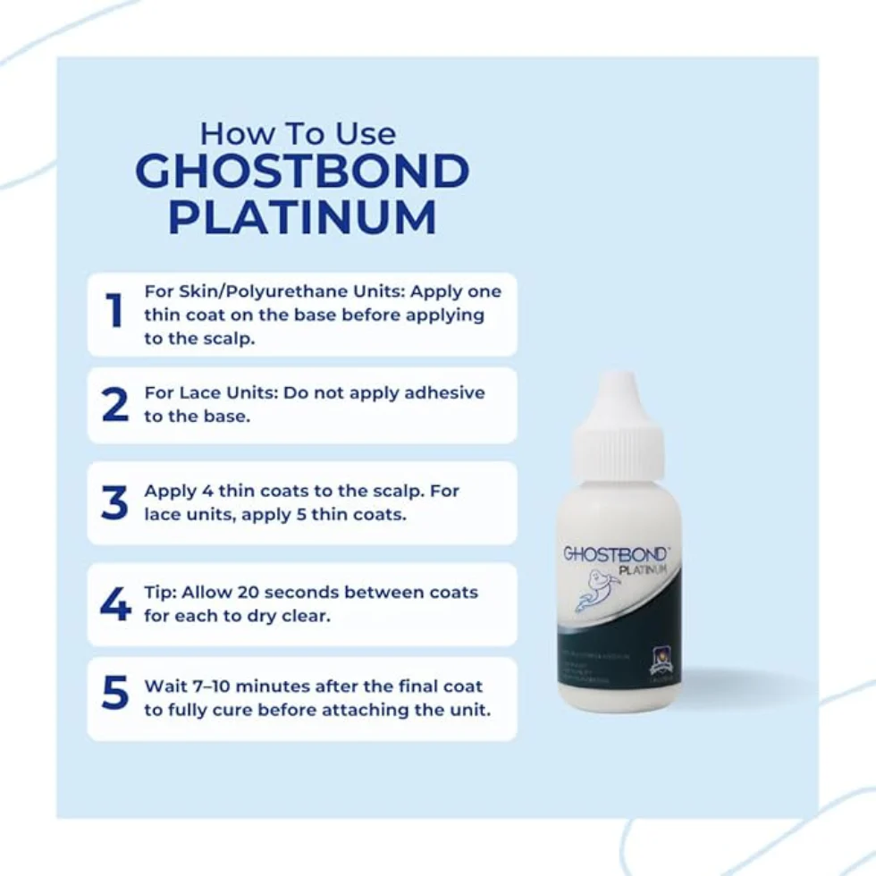 Ghost Bond Platinum Lace Wig Adhesive 38ml | Max Hold for Oily Scalp - Image 3
