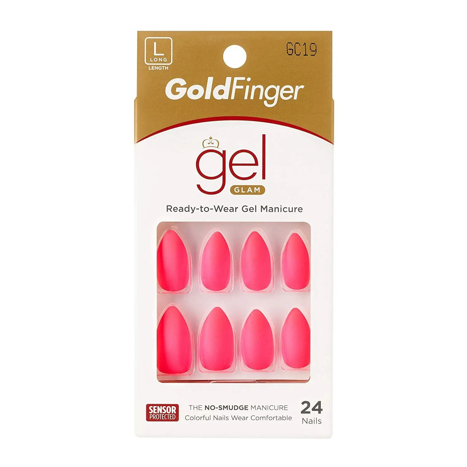 Gold Finger Gel Glam 24 Nails