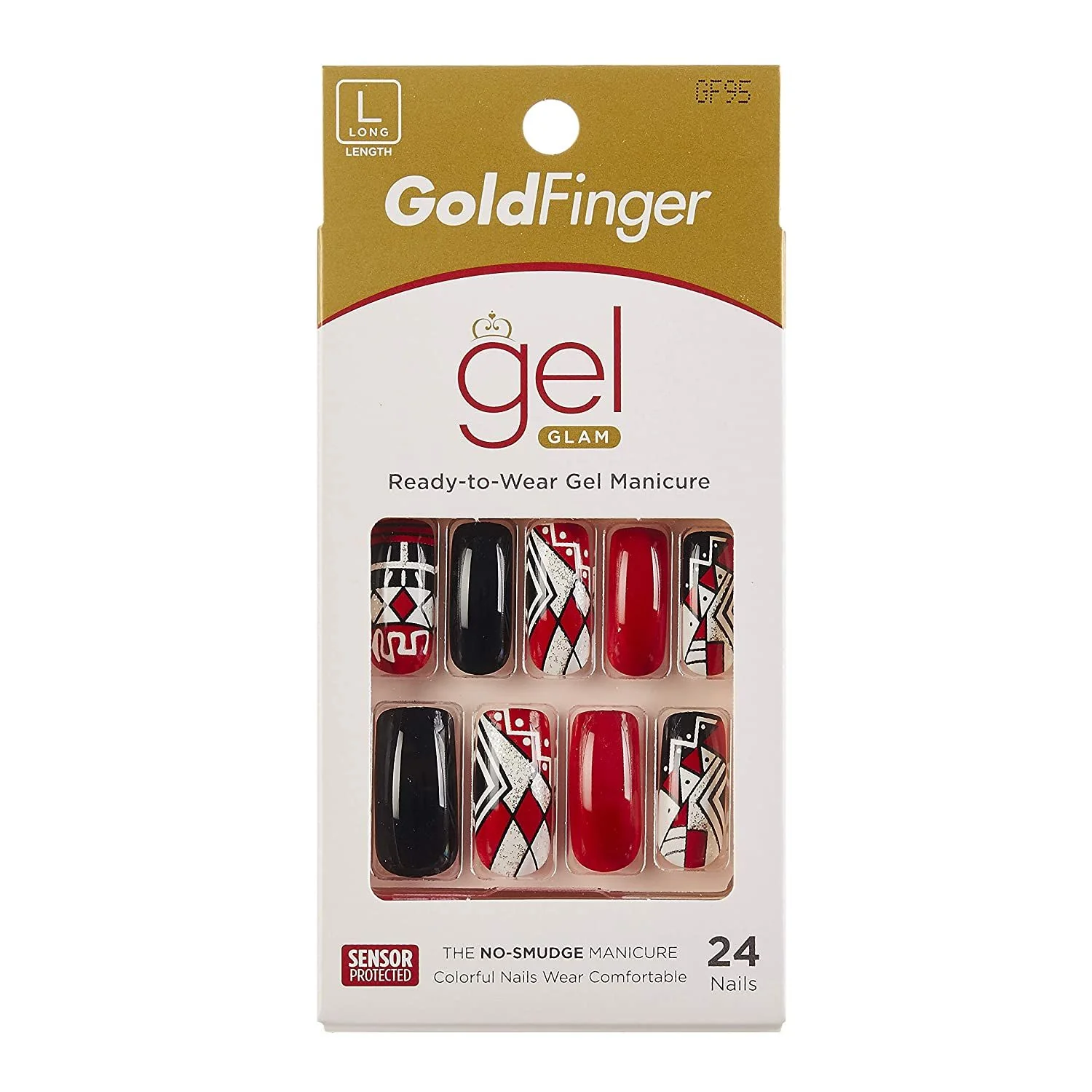 Gold Finger Gel Glam 24 Nails - Image 12