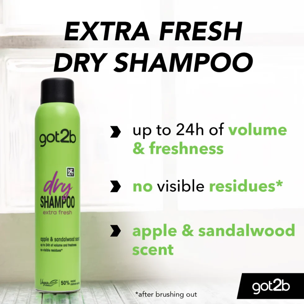 Got2b Fresh It Up Extra Fresh Dry Shampoo 200ml | 24h Volume & Clean Hair - Image 2