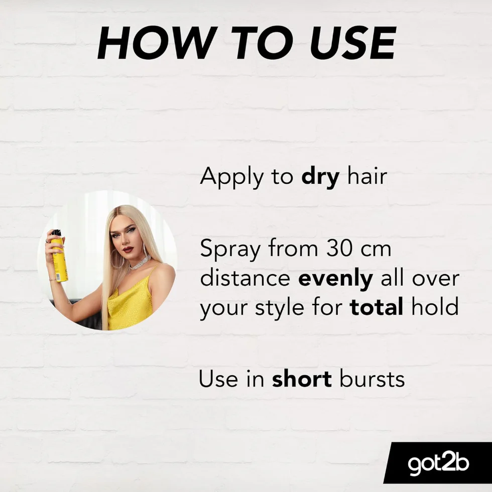 Got2b Glued Blasting Freeze Spray 300ml | 72h Extreme Hold Hair Spray UK - Image 3