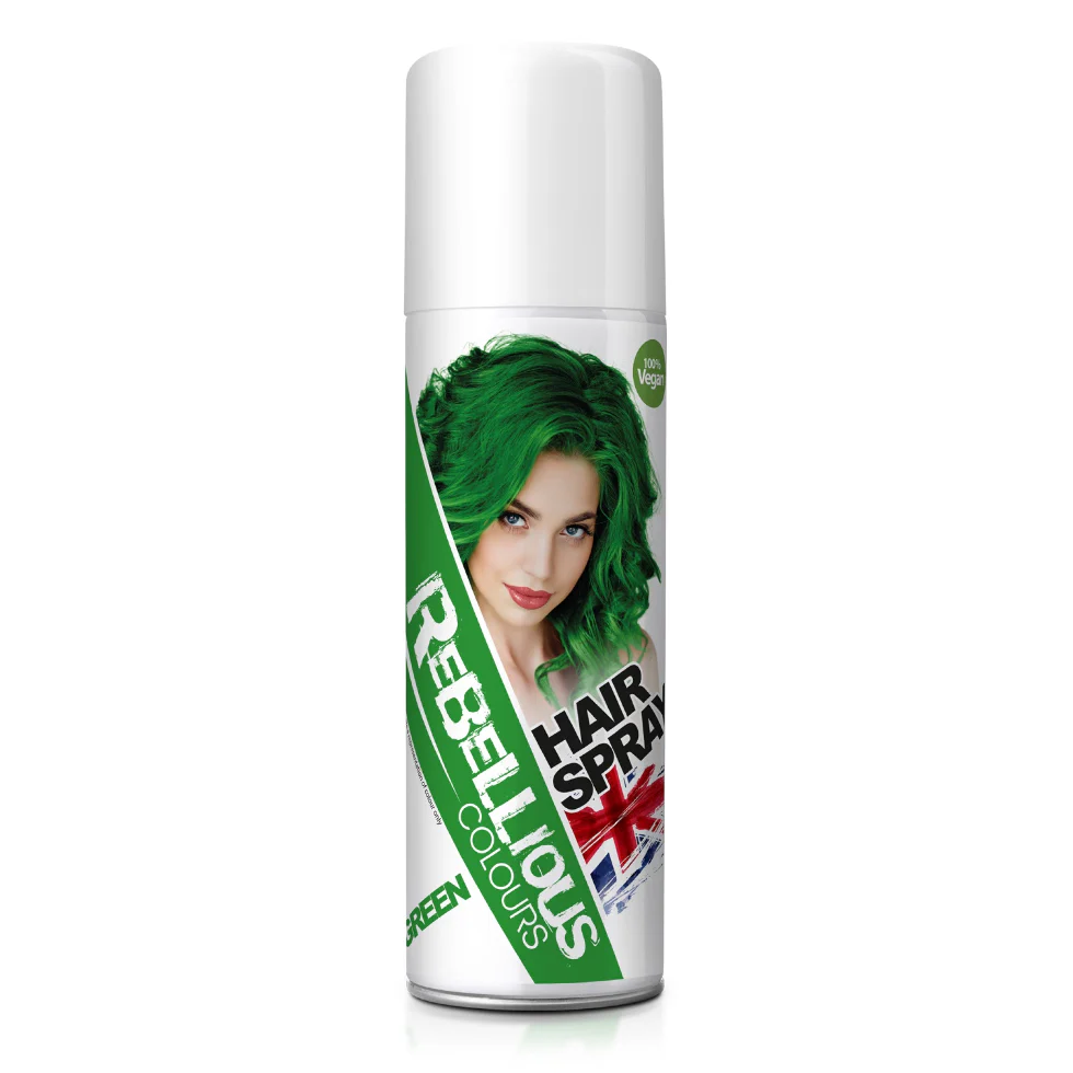 Rebellious Green Hair Colour Spray 125ml | Temporary Wash Out Hair Color Spray