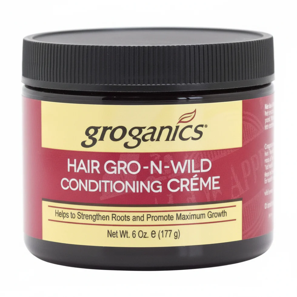 Groganics Hair Gro-N-Wild Conditioning Creme 6oz | Repair & Promote Hair Growth