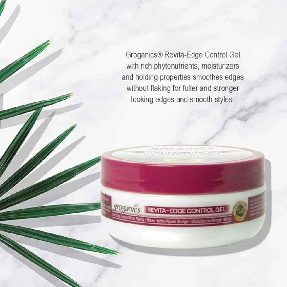 Groganics Revita-Edge Control Gel 4oz | Smooth Edges & Strengthen Hairline - Image 3