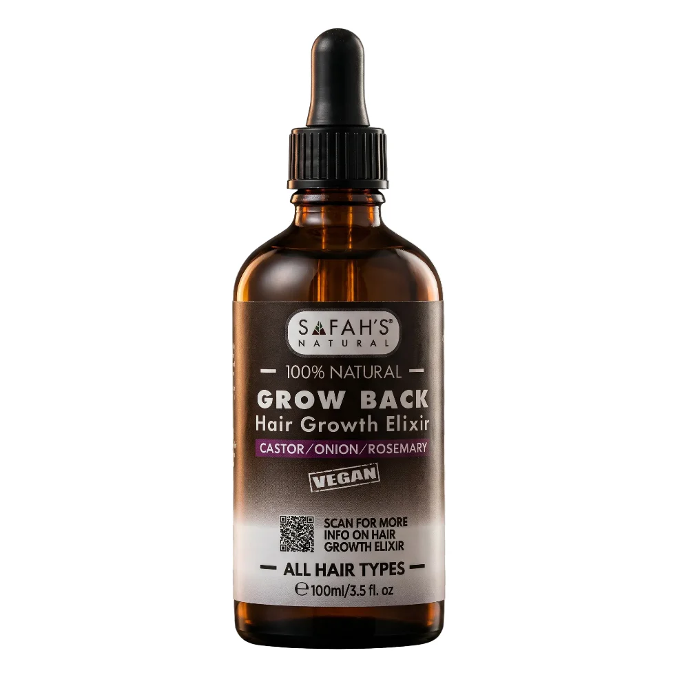 Grow Back Elixir 100ml | Natural Hair Growth Oil for Thicker Stronger Hair