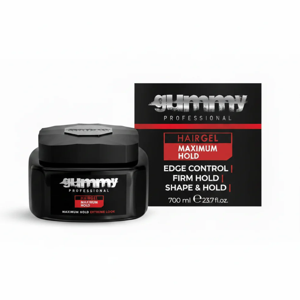 Gummy Professional Hair Gel 500ml | Maximum Hold Shine No Flakes Long-Lasting
