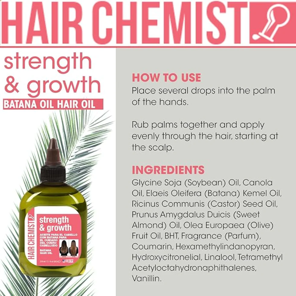 Hair Chemist Batana Hair Oil 7.1oz | Strengthen, Nourish & Hair Growth Oil - Image 2
