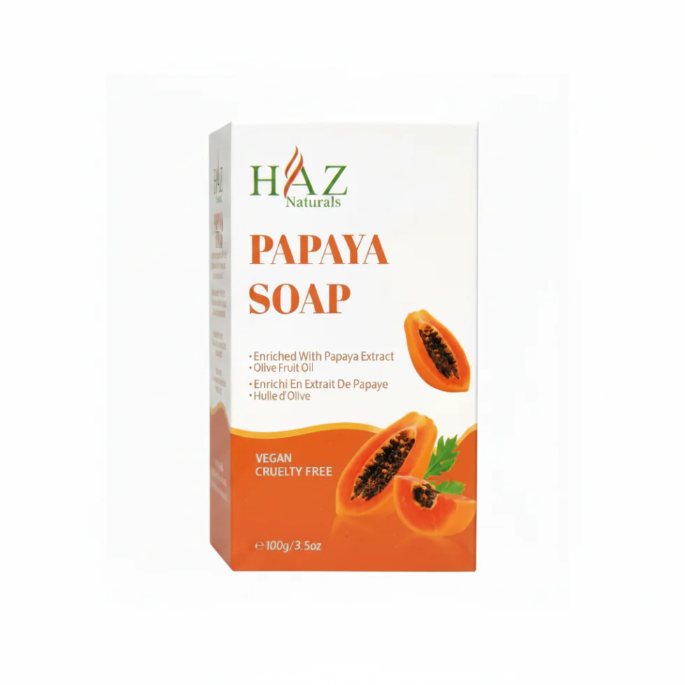 Haz Papaya Soap 100g | Skin Brightening Gentle Exfoliating Natural Soap