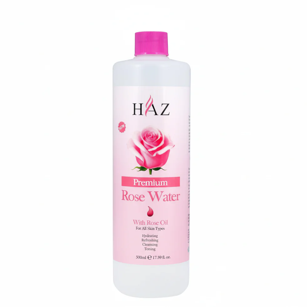 Haz Premium Rose Water with Rose Oil 500ml | Hydrating Natural Facial Toner