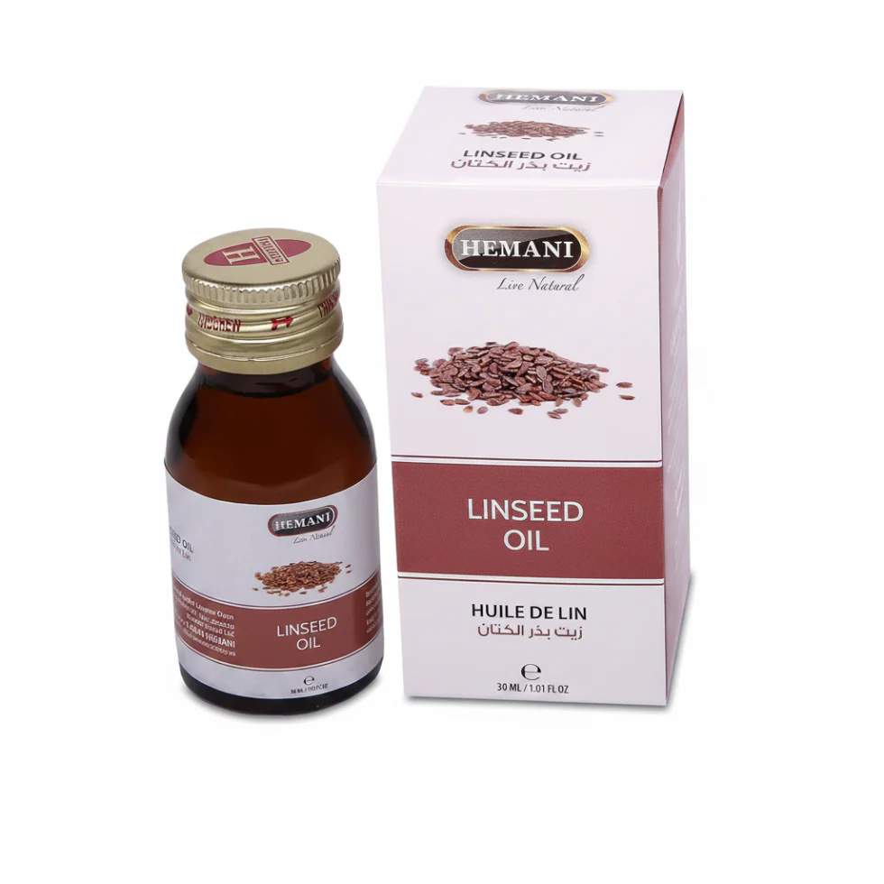 Hemani Linseed Oil 30ml | Nourishing Hair & Skin Natural Oil Care