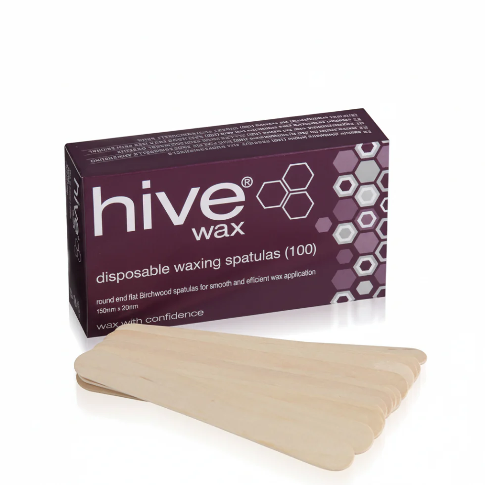 Hive Wax Disposable Waxing Spatulas 100pcs | Professional Hygiene Waxing Tools