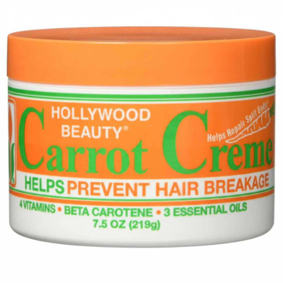 Hollywood Beauty Carrot Crème 219g | Repair Moisturize & Strengthen Hair Care