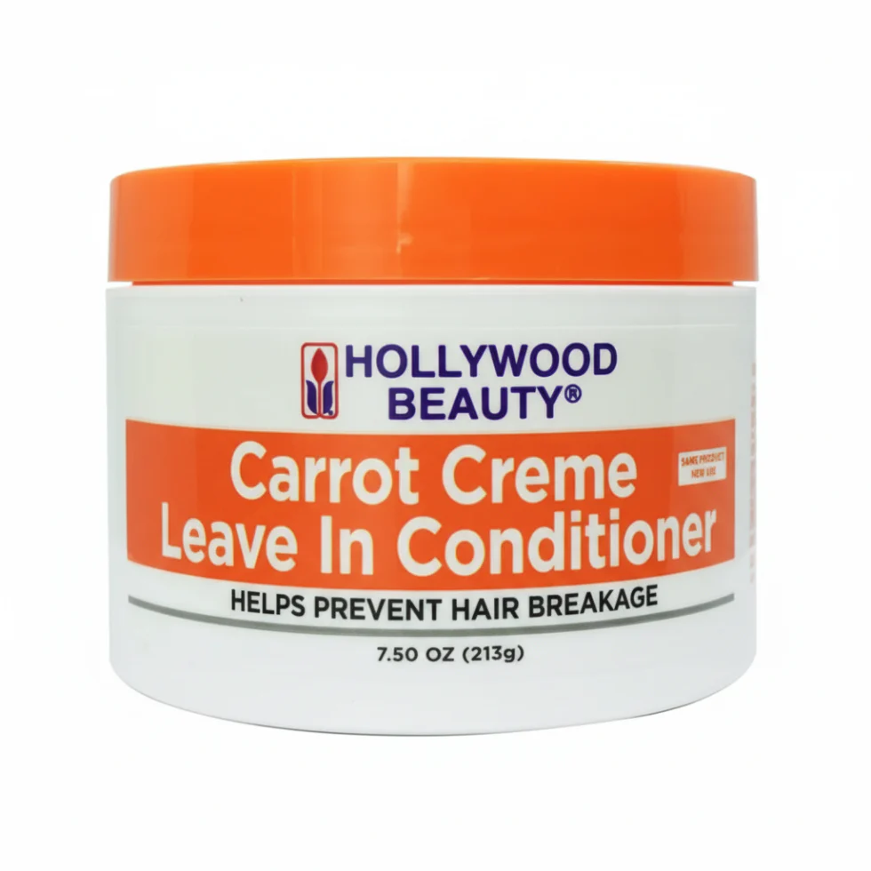 Hollywood Beauty Carrot Crème Leave-In Conditioner 213g | Repair, Shine & Soft Hair