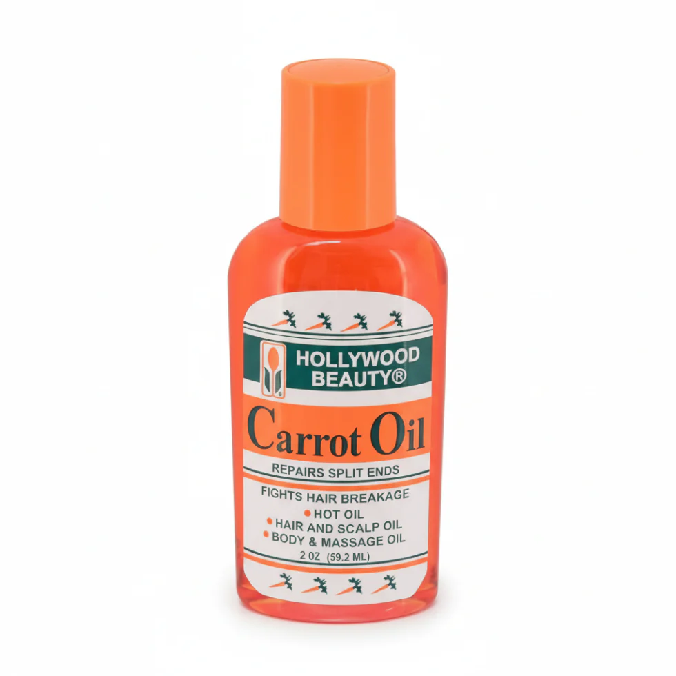 Hollywood Beauty Carrot Oil 59.2ml | Repair Split Ends & Strengthen Damaged Hair Care