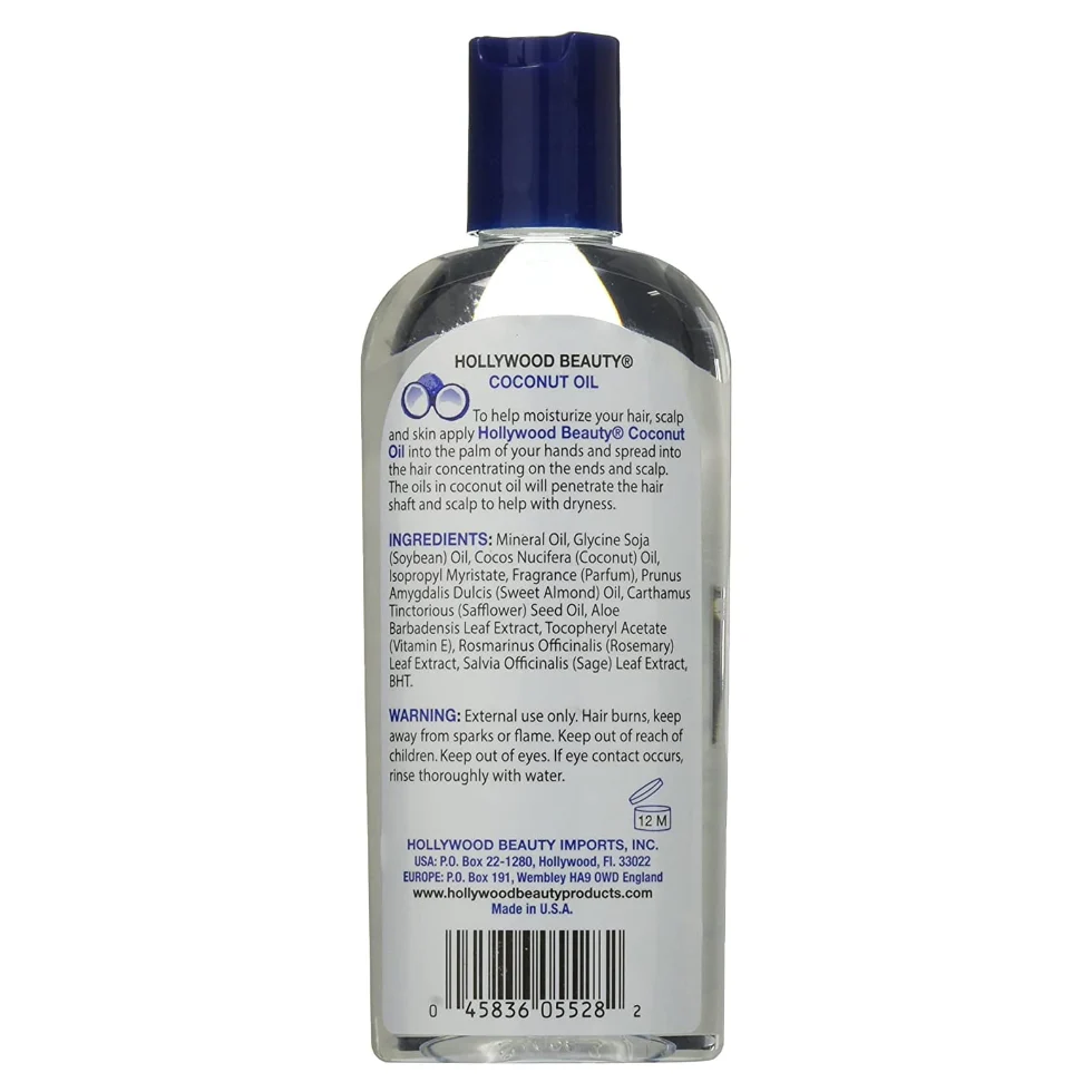 Hollywood Beauty Coconut Oil 336ml | Moisturizes Hair & Skin Natural Nourishment - Image 2