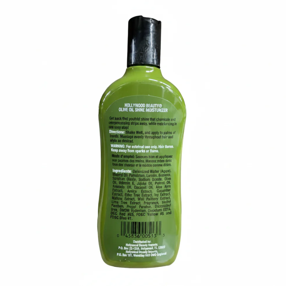 Hollywood Beauty Olive Oil Shine Moisturizer 355ml | Hydrate & Smooth Hair Care - Image 2