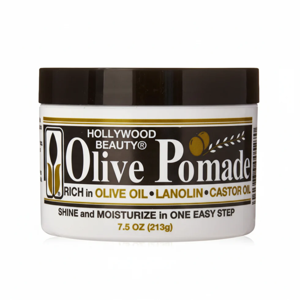 Hollywood Beauty Olive Pomade 213g | Nourishing Hair Styling with Olive Oil