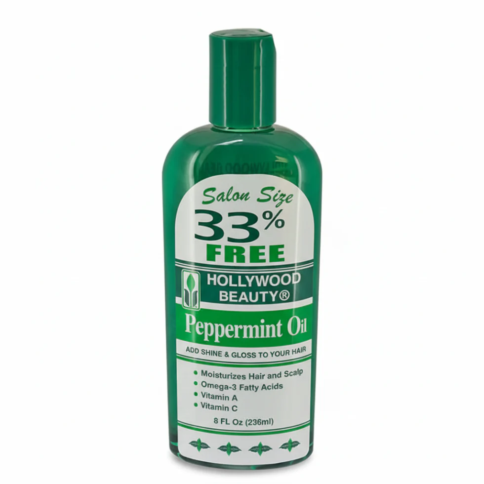 Hollywood Beauty Peppermint Premium Oil 236ml | Scalp Soothing Hair Treatment Oil