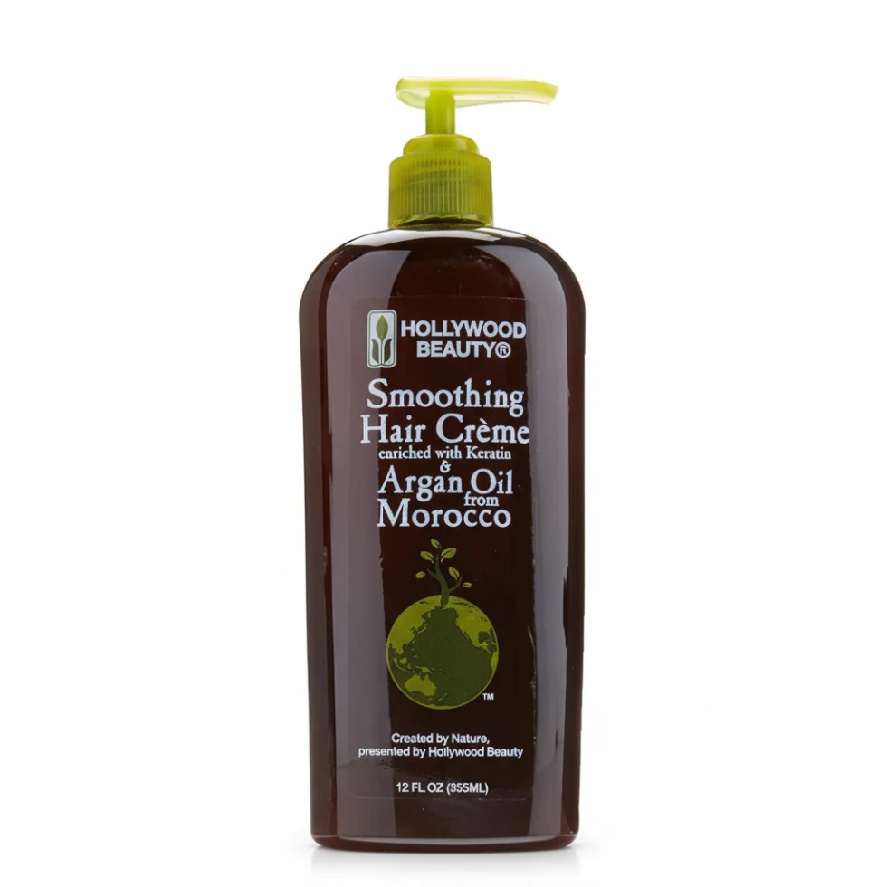 Hollywood Beauty Smoothing Hair Crème 355ml | Keratin & Argan Frizz Control