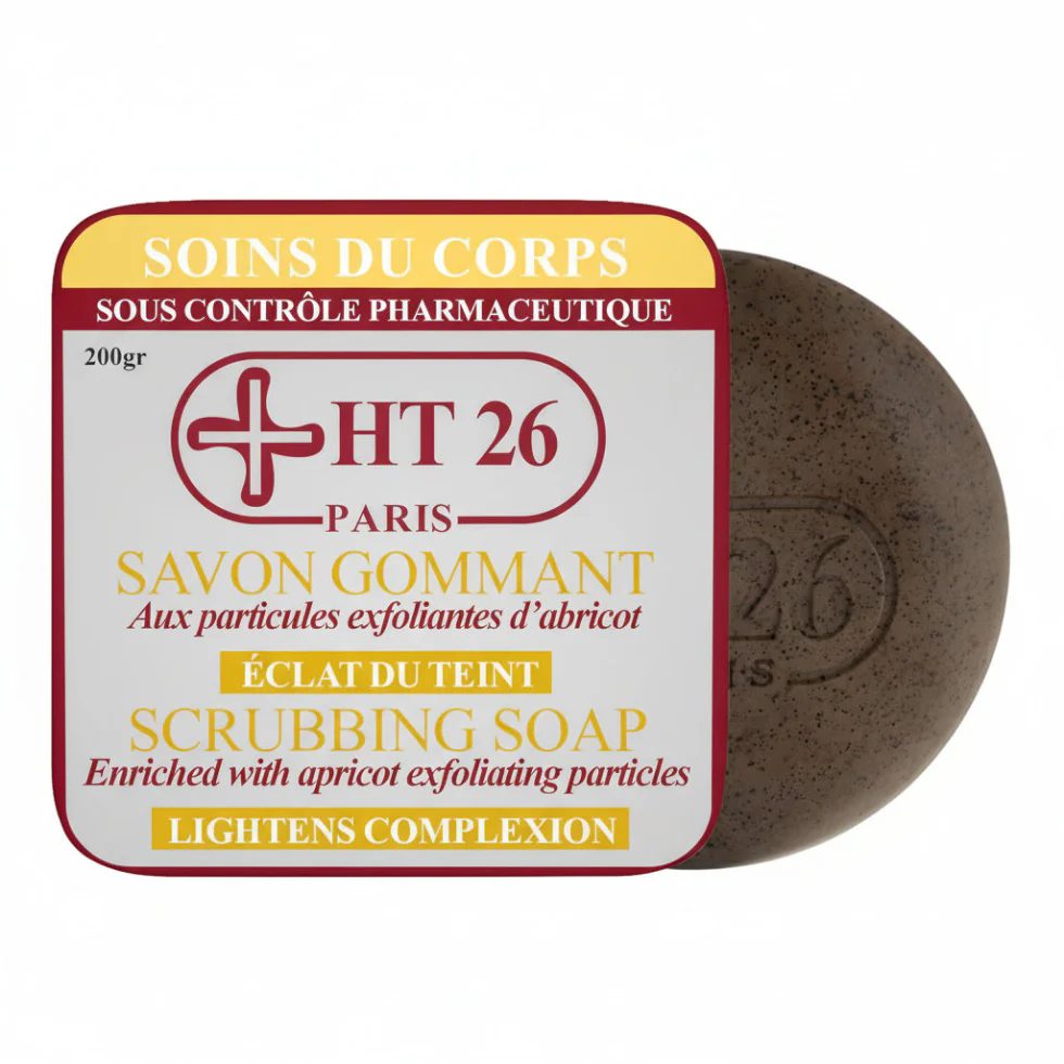 HT26 Paris Savon Gommant Scrubbing Soap 200g | Exfoliating Smooth Skin Care