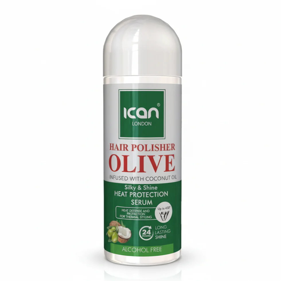 ICAN London Olive & Coconut Heat Protection Serum 207ml | Shine & Smooth Hair