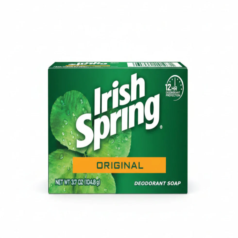 Irish Spring Original Deodorant Soap 3.7oz | Fresh Clean Body Bar