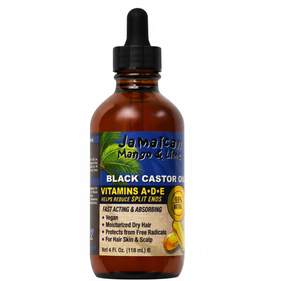 Jamaican Mango & Lime Black Castor Oil Vitamin A.D.E | Hair Skin Nail Oil 4oz