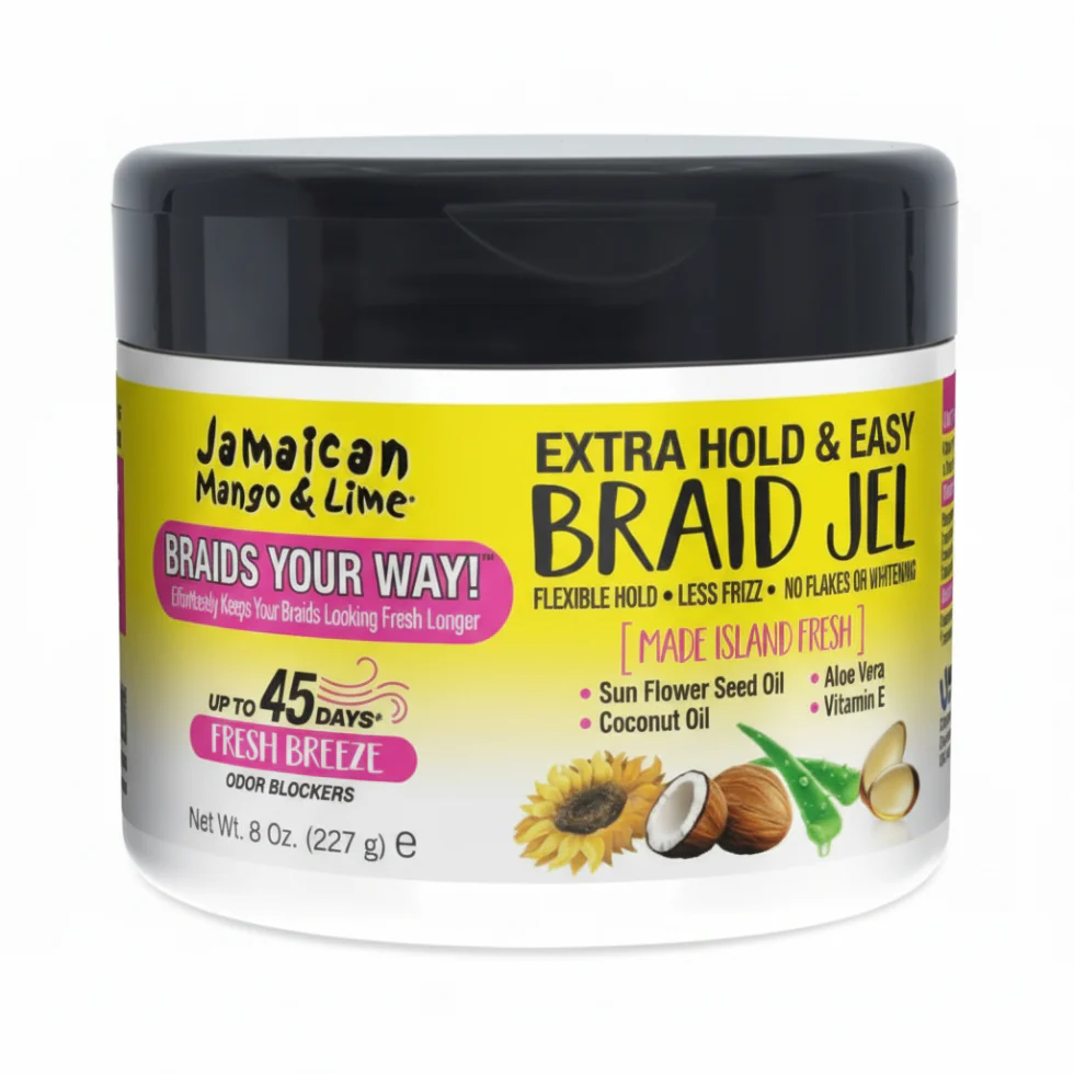 Jamaican Mango & Lime Braids Your Way Braid Jel | Extra Hold Styling 8oz