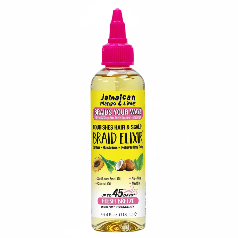 Jamaican Mango & Lime Braid Elixir | Hydrate & Strengthen Braids 4oz Hair Oil