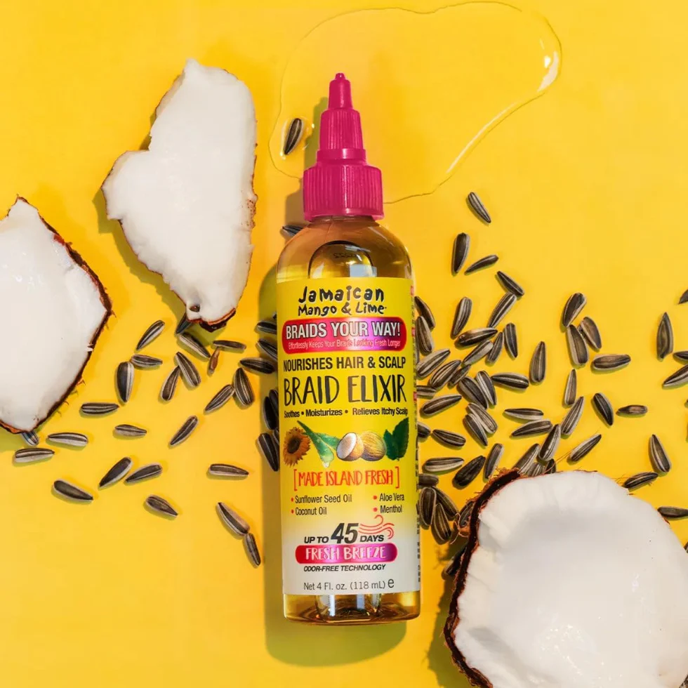 Jamaican Mango & Lime Braid Elixir | Hydrate & Strengthen Braids 4oz Hair Oil - Image 2