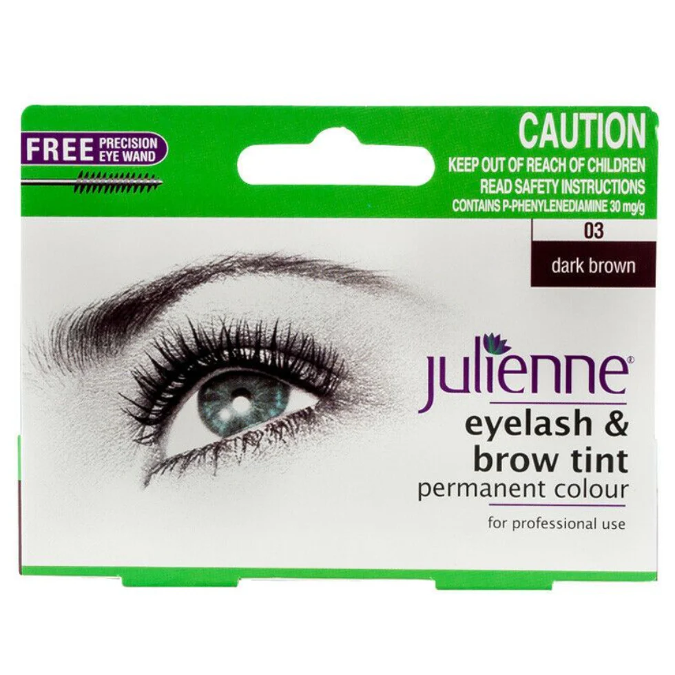 Julienne Eyelash & Brow Tint Permanent Colour | Long-Lasting Tint Kit - Image 2