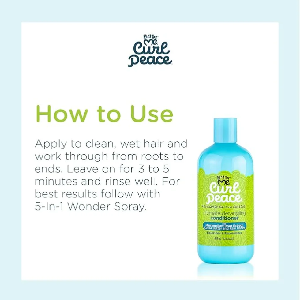 Just For Me Curl Peace Detangling Conditioner 355ml | Curly Hair Care - Image 4