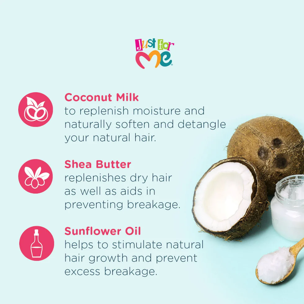 Just For Me Hair Milk Leave-In Detangler 295ml | Moisture & Heat Protection - Image 2