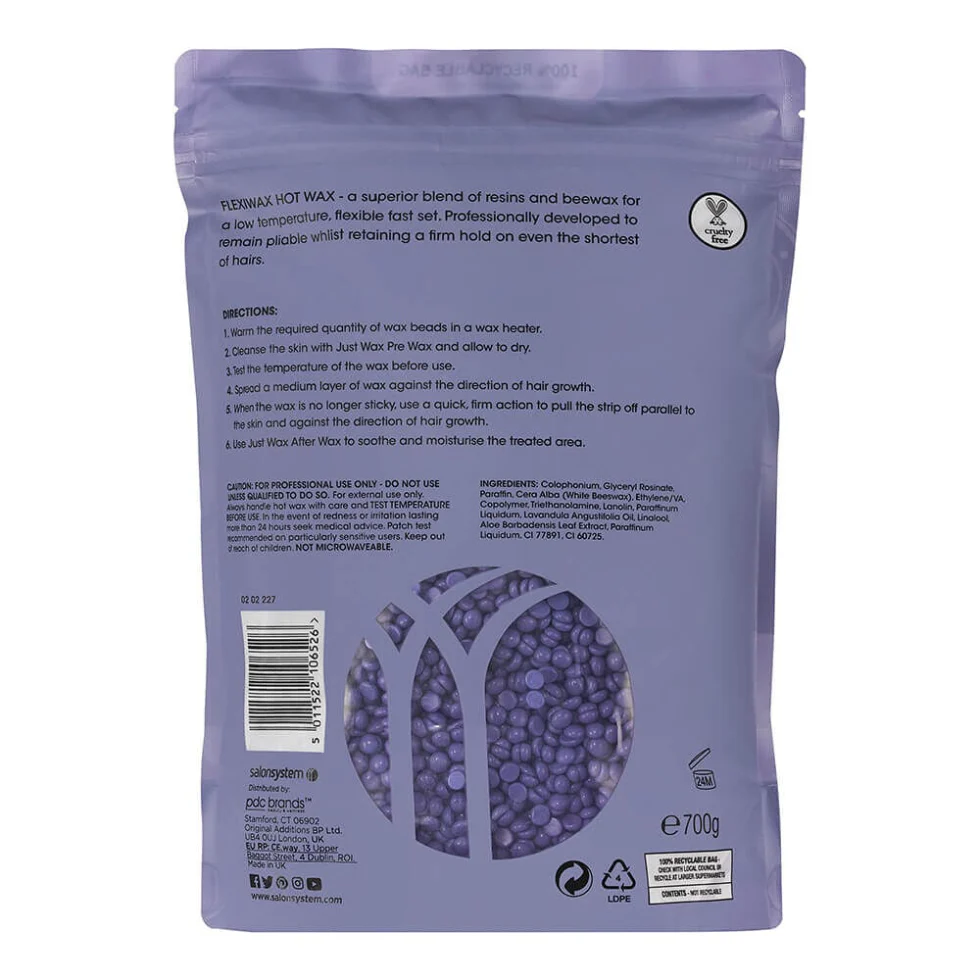 Just Wax Flexiwax Sensitive Hot Wax Beads 700g | Lavender & Aloe Care - Image 2