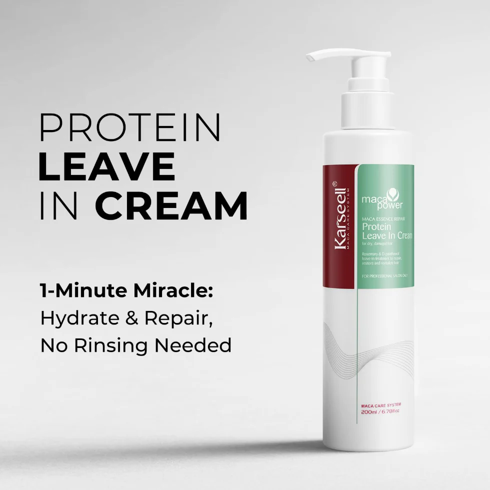 Karseell Protein Leave-In Cream 200ml | Repair & Strengthen Damaged Hair - Image 3